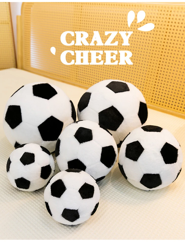 Fußball-Plüschtier, Sport-Fitness-Übungspuppe, Aktivitätsgeschenkspielzeug, realistisches Fußballkissen, Geschenk für Freunde – Detail 11