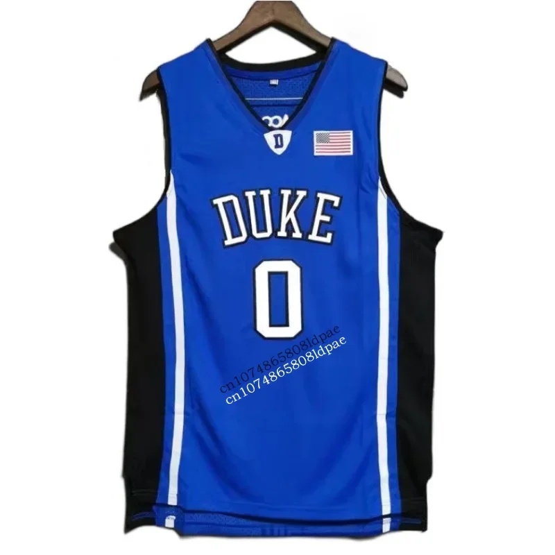 Basketball Jersey Men Women Oversize 0 Tatum Duke University Embroidery Sewing Breathable Sports High Street Hip Hop Sportswear