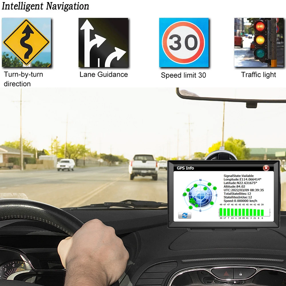GPS Navigator Multimedia Navigation 9'' Car GPS Navigation Touch Screen with Europe North America Map