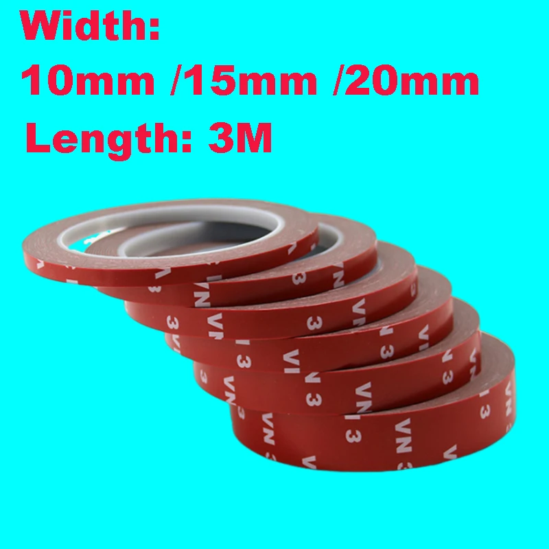 Car Double Sided Tape Double Sided Tape Car Adhesive Tape Double Sided Adhesive Tape 3 Meter High Strength Waterproof Car Double Side Adhesive Tape Automobile Decoration Fixing