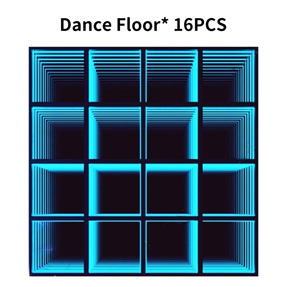 Luces LED para pista de baile, efecto de escenario, espejo 3D RGB profesional, iluminación de piso para DJ, discotecas, clubes, bodas, fiestas, paneles de escenario