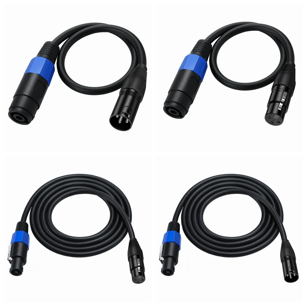 Speakon To Xlr Cable Audio Jack Speak Sound Maschio A Xlr Femmina Maschio Cavo Di Prolunga-Pro Dj Pa Gig Stage Microfono Mic 3 Pin