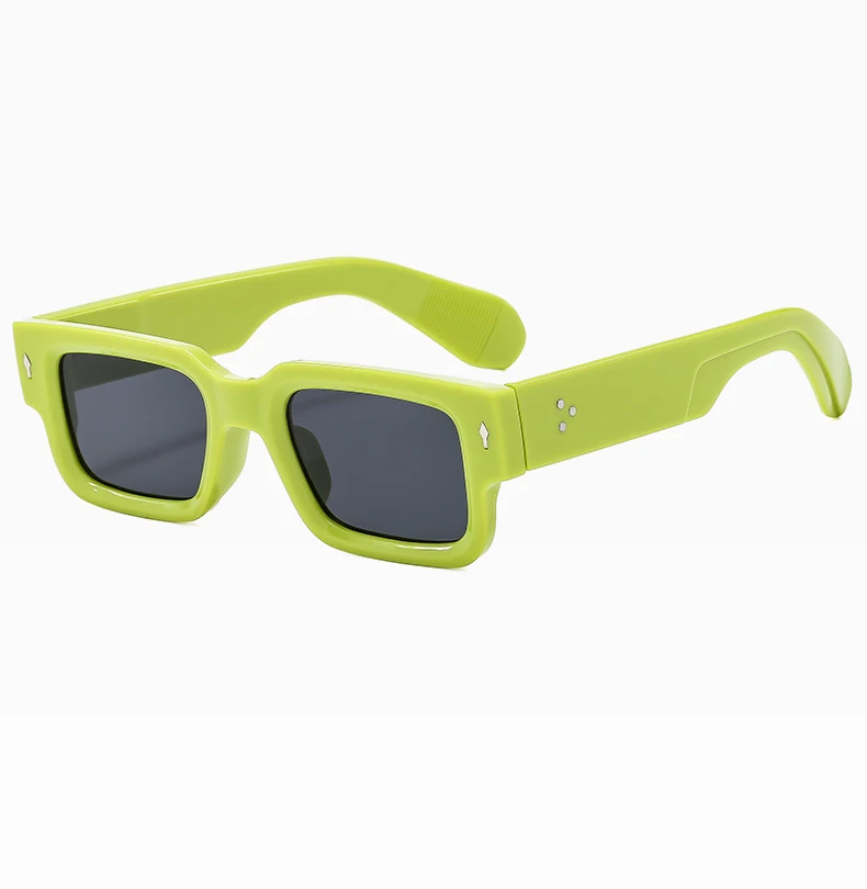Schutzbrille Y2K Mode Kleine Quadratische Sonnenbrille Frauen Niet Design Sonnenbrille Männer Shades Bunte Rahmen Shades UV400 – Detail 14