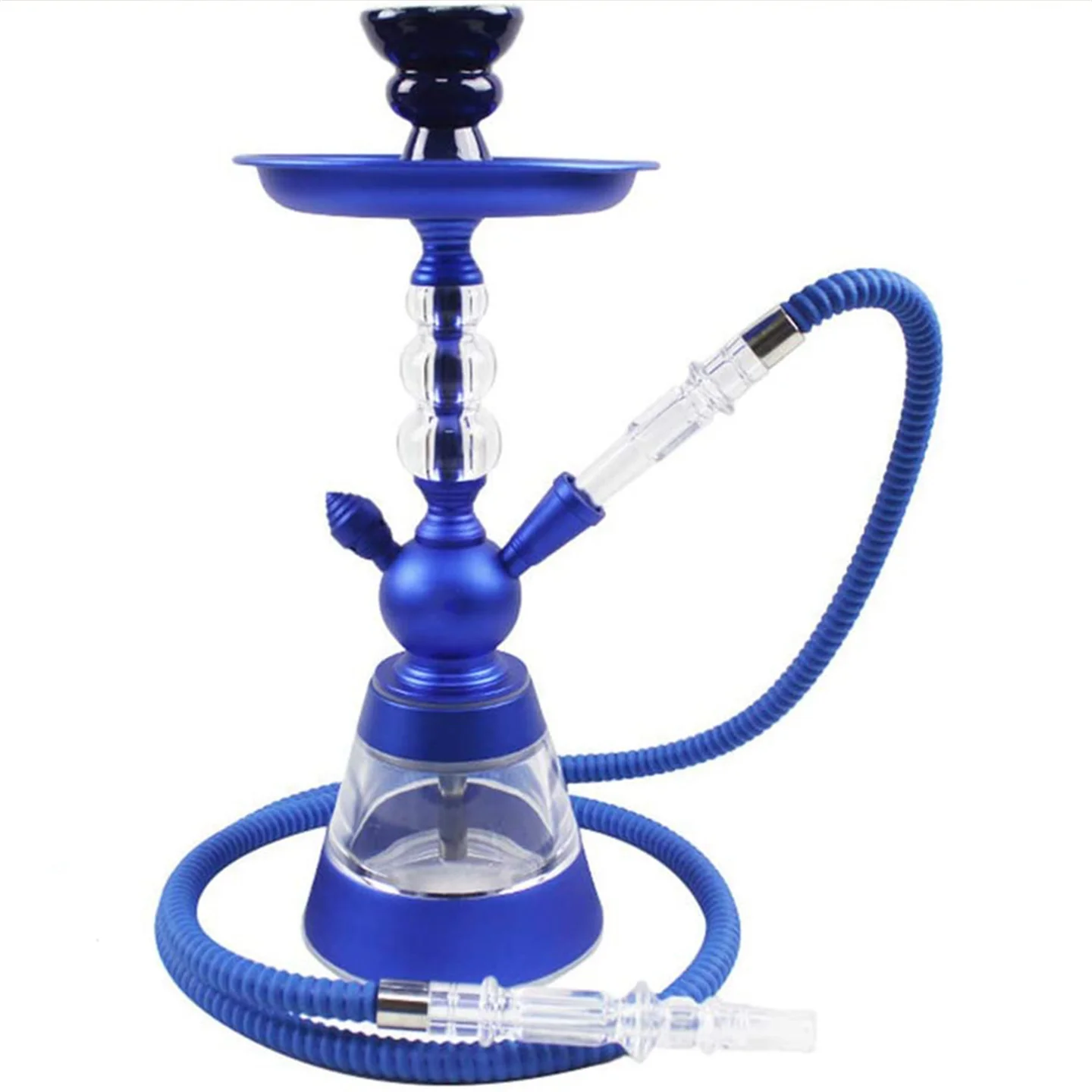 Arabic Hookah Complete Set Shisha Pipes-1 Hose Ports Acrylic Base