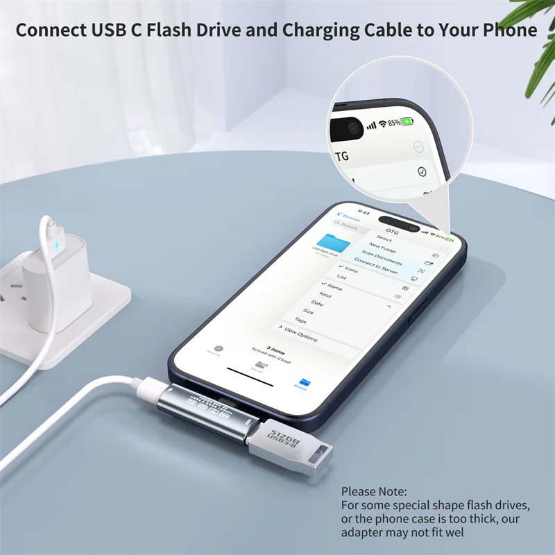 2in1 USB C Charge Audio Splitter Adapter Type C to Dual Type Converter Cable PD 60W USB3.2 10GBps for Huawei Samsung Xiaomi