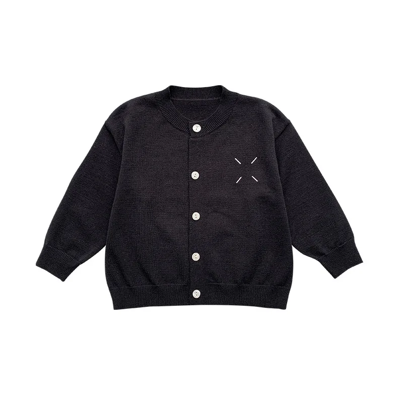 

Children's Sweater 2023 Spring and Autumn Edition Casual Treasure Top Men's Children's Foreign Embroidered Knitted Cardigan