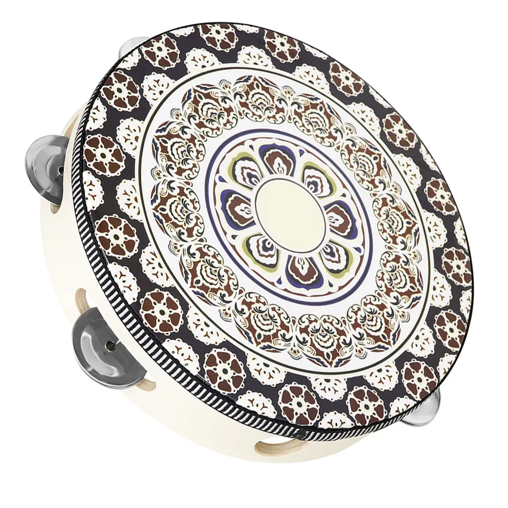 휴대용 탬버린 더블 로우 타악기 부드러운 가장자리 교육용 휴대용 악기