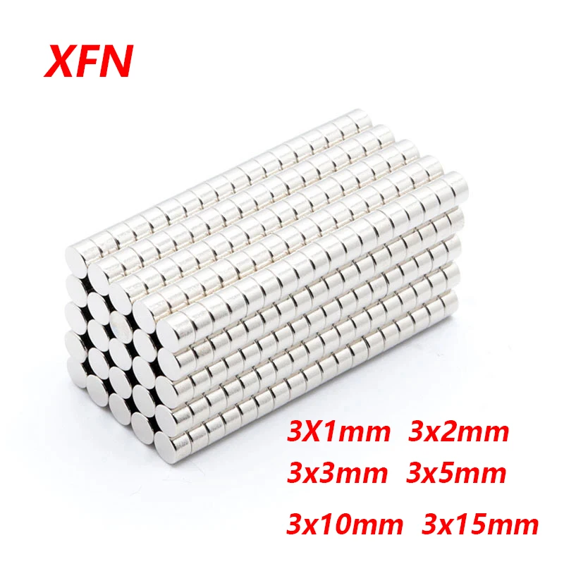 N52 Сильный Неодимовый магнит 3x1 3x2 3x3 3x5 3x10 3x15 редкоземельные магниты постоянные Imanes маленькие круглые магнитные мощные NdFeB