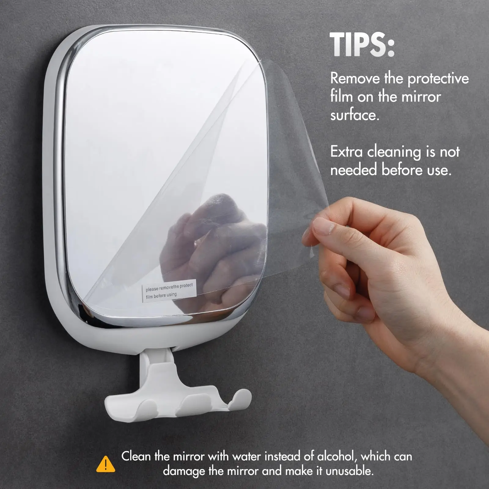 TAILI Shower Fogless Makeup Mirror With Holder Suction Cup Shower Shave Round Mirrors Bathroom Mirrors Washroom 2