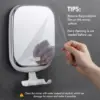 TAILI Shower Fogless Makeup Mirror With Holder Suction Cup Shower Shave Round Mirrors Bathroom Mirrors Washroom 2