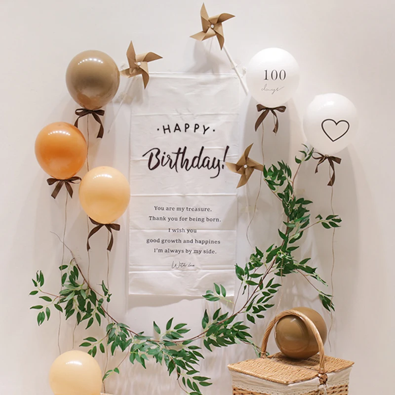 Happy Birthday Background Tapestry Ins Simple Forest Japanese Backdrop Decorative Hanging Cloth Home Party Scene Photo Prop tapestry decor