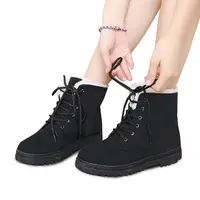 Crestar Winter Snow Boots for Women Warm Fur Lined Ankle Booties Lace Up Slip on Outdoor Walking Womens Boots Lady Fashion shoes - Image 2