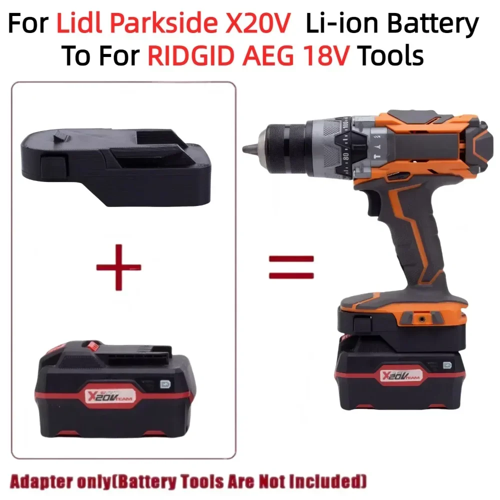 Lidl Parkside X20V 리튬 이온 RIDGID AEG 18V 무선 드릴 도구 액세서리 배터리 어댑터/컨버터(어댑터 전용)