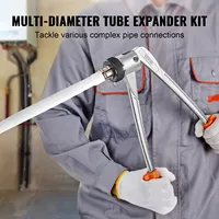 VEVOR Pipe Tube Expander Manual Hydraulic PEX Tubing Expanding with 3 Expansion Heads Pipe Cutter Tool for Copper Pipe Repairing 2