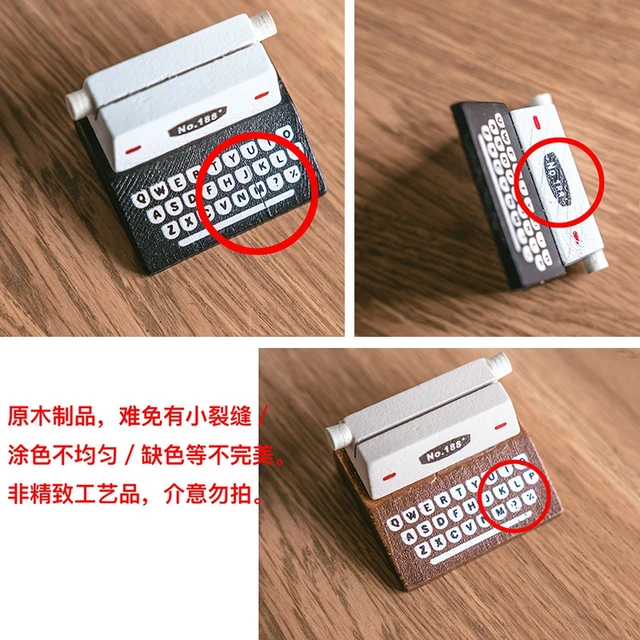 Retro Mini Memo Clip Fa Írógép Alakú Fotós Bilincsek Kártya Üzenet Jegyzet Tartók Fotó Placecard Állvány Asztali Dekoráció - Image 6