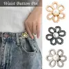 Reusable Metal Buttons Flower Combined Fastener Pants Pin Retractable Button Sewing-on Buckles Jeans Perfect Fit Reduce Waist 5