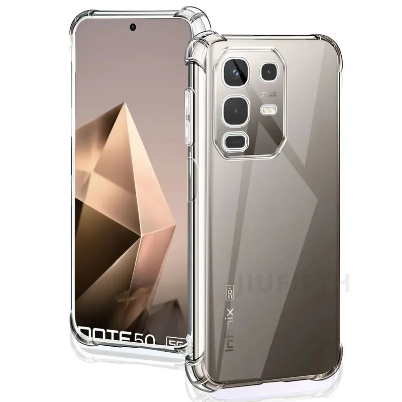 Transparent Shockproof Airbag Silicone Phone Case - Soft Protective Cover