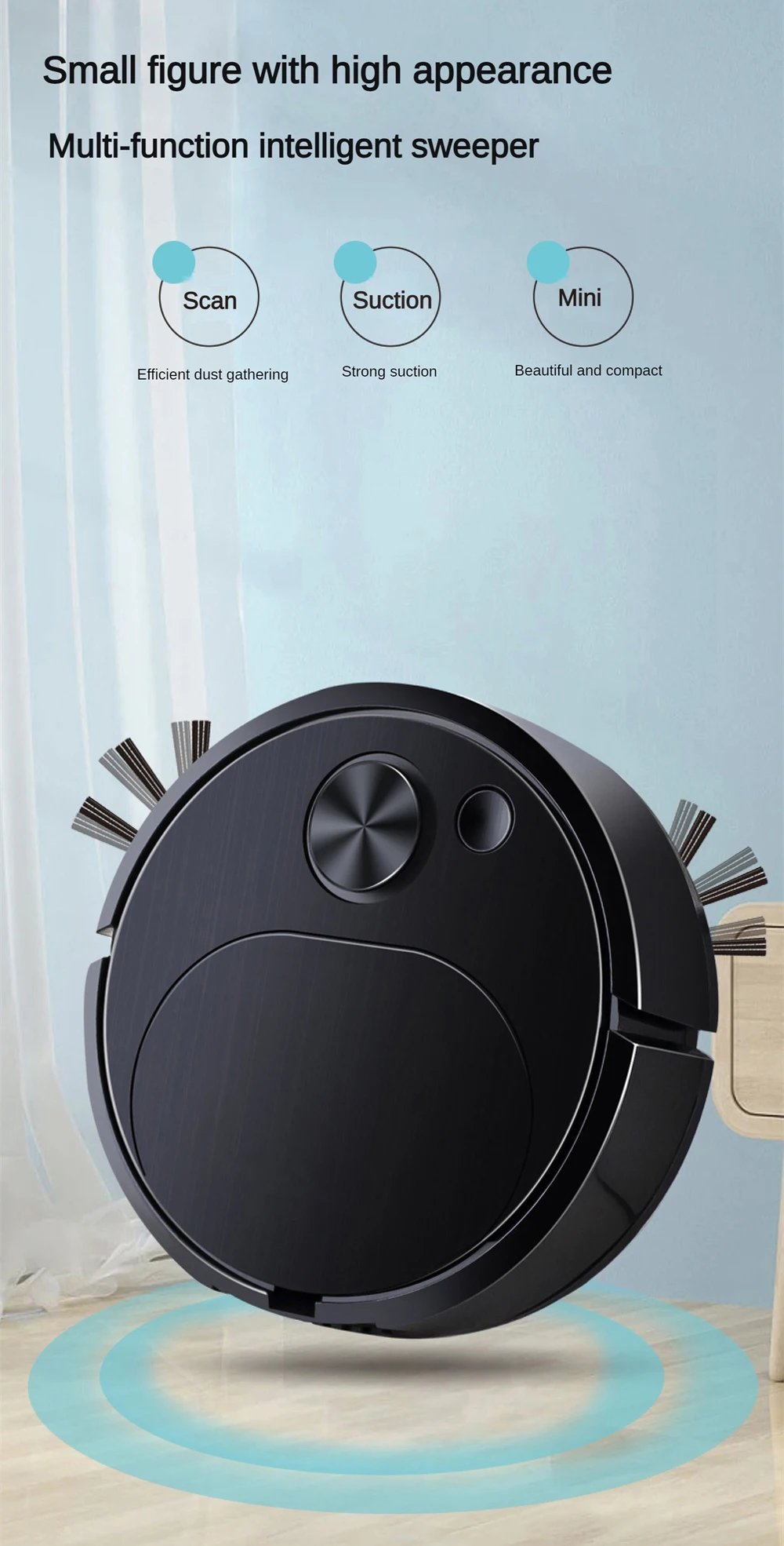 Description Picture 6 of itemAutomatic Vacuum Cleaners USB Charging Mini Cleaning Machine Smart Sweeping Mopping Robot Vacuum Cleaners Cleaning Appliances