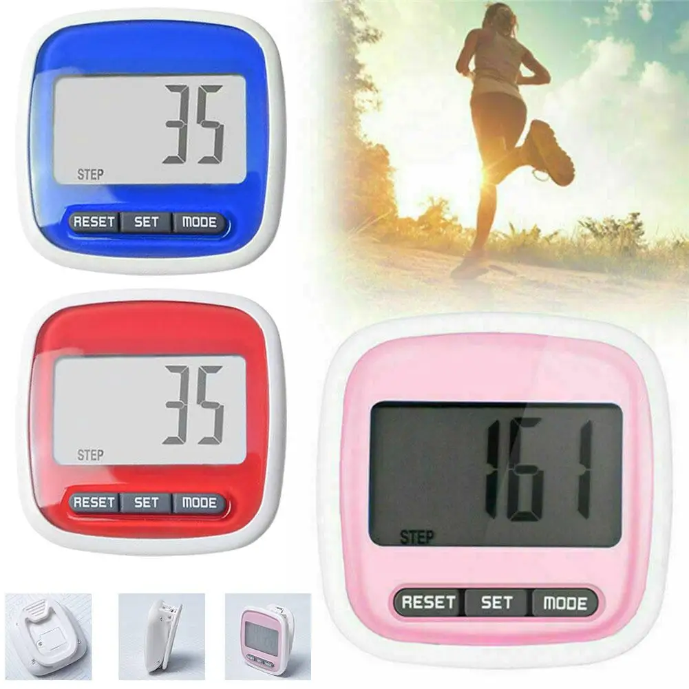 

Mini Digital Step Counter Large Screen Smart Electronic Pedometer For Walking Distance Lightweight Design Calorie Counting V2R8