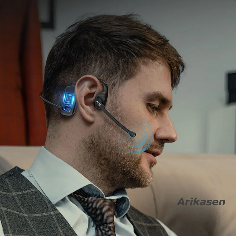 

Спортивные Bluetooth-наушники с микрофоном, HD, с шейным ободом