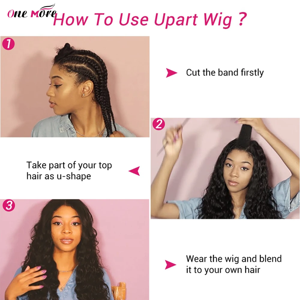 2x4 U Part Brazilian Body Wave Wig Human Hair V Shaped Full Machine Made 250 Density V Part Human Hair Wigs for Women Human Hair Wig