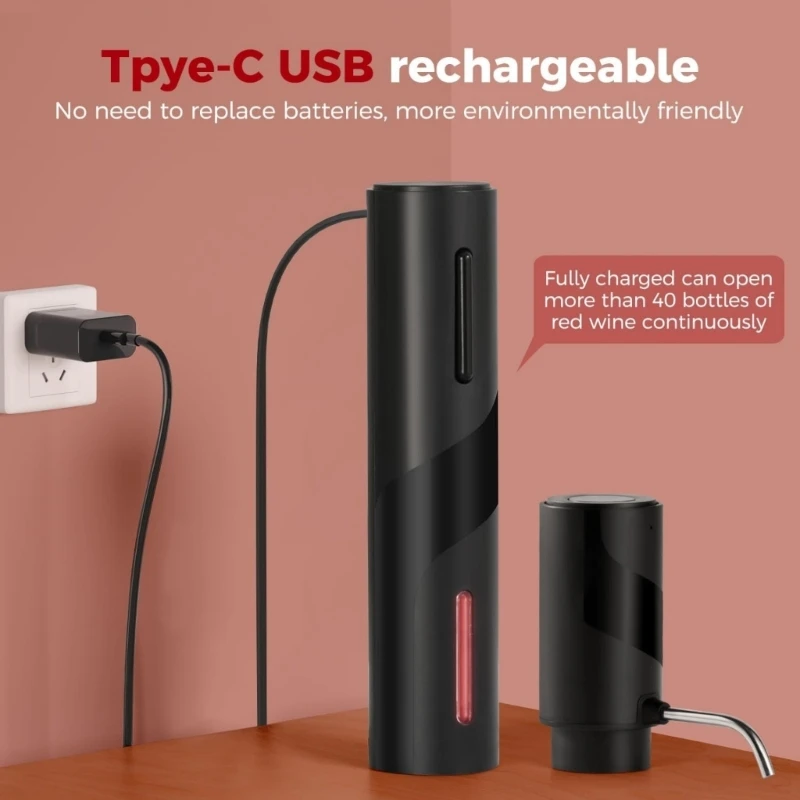 Rechargeable Wine Aerator Electric Wine Opener Set Suitable for Drinking