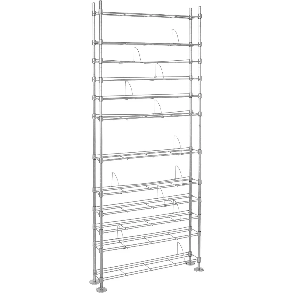 

12 Tier Shelving - Heavy Gauge Steel Wire Media Shelving for 864 CDs Racks Cd Discs Holder 450 DVDs Floating Shelf Freight free