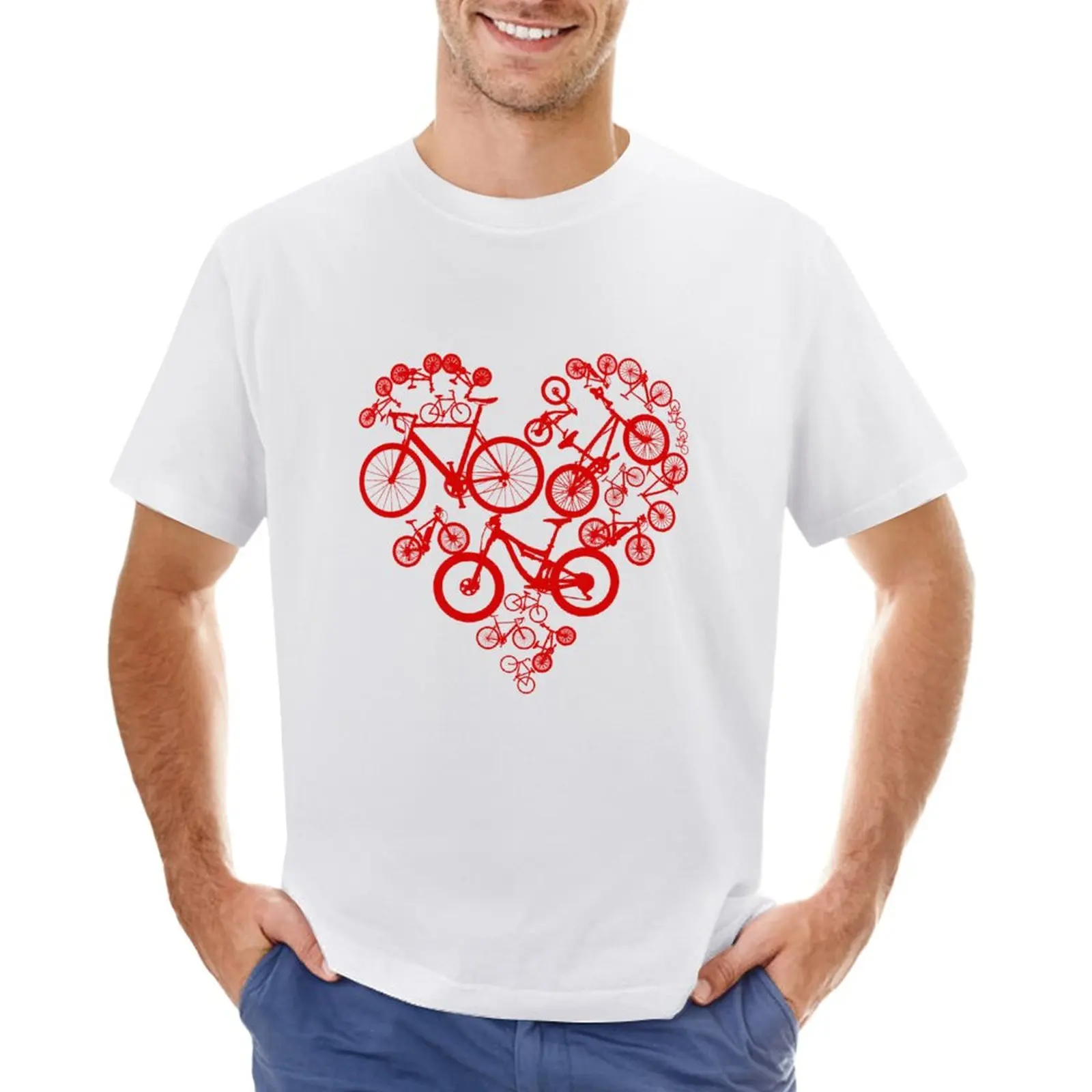 

Bicycle collage T-Shirt boys whites summer tops plus sizes men workout shirt