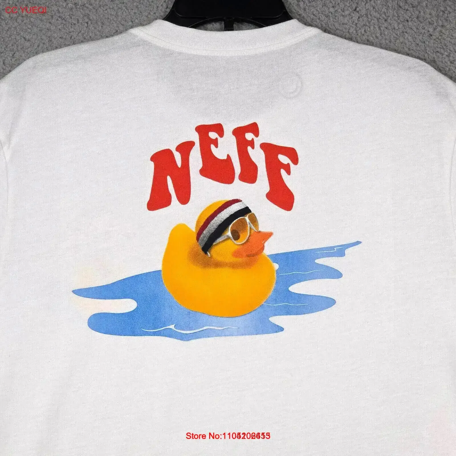 NEFF SHIRT RUBBER DUCK MENS 2XL XXL WHITE SURFER SKATE OUTDOOR ...