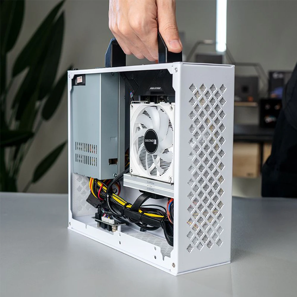 미니 ITX 컴퓨터 케이스 PC 섀시, 데스크탑 게이머 캐비닛, 측면 투명 HTPC 휴대용 게이밍 컴퓨터 케이스, ITX PC 케이스 캐비닛