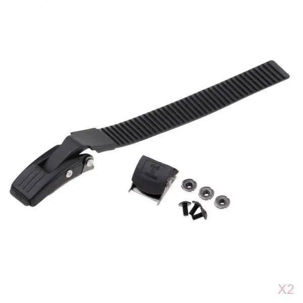 2 Sets Replacement Inline Roller Skate Shoes Strap with Clamp And Screws Nut for Skating Shoes Straps