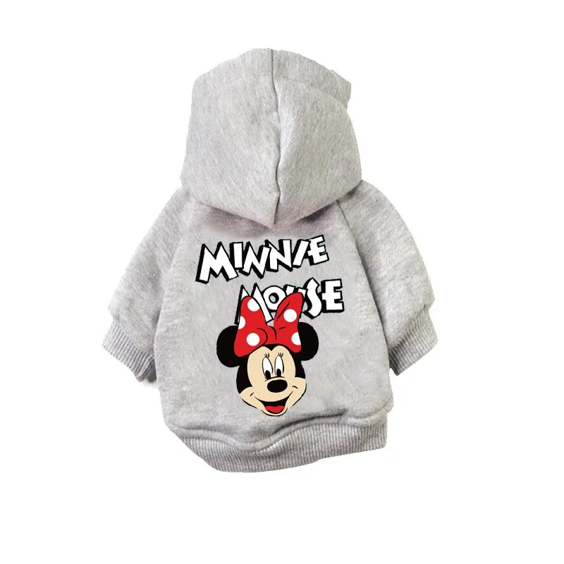Pet Clothes Disney Anime Pattern Dog Mickey Minnie Hoodie Small And Medium Vest Outdoor Sweatshirt