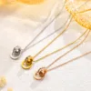 Collier pendentif en acier inoxydable avec chiffres romains de marque célèbre pour femme, collier pour femme, bijoux de luxe