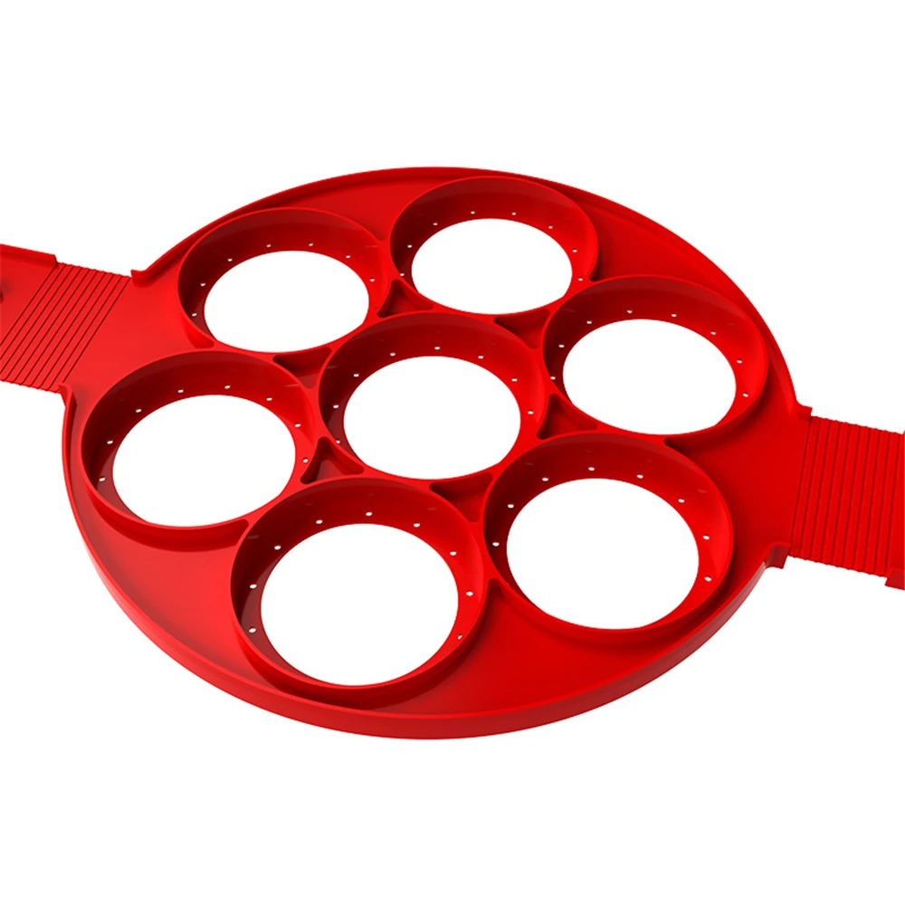 Silicone Pancake Maker Multiple Shapes 7 Holes Nonstick Baking Mold Ring Fried Egg Molds For Family Cooking Kitchenware Gadgets pancake maker silicone cooking tools egg mold egg ring
