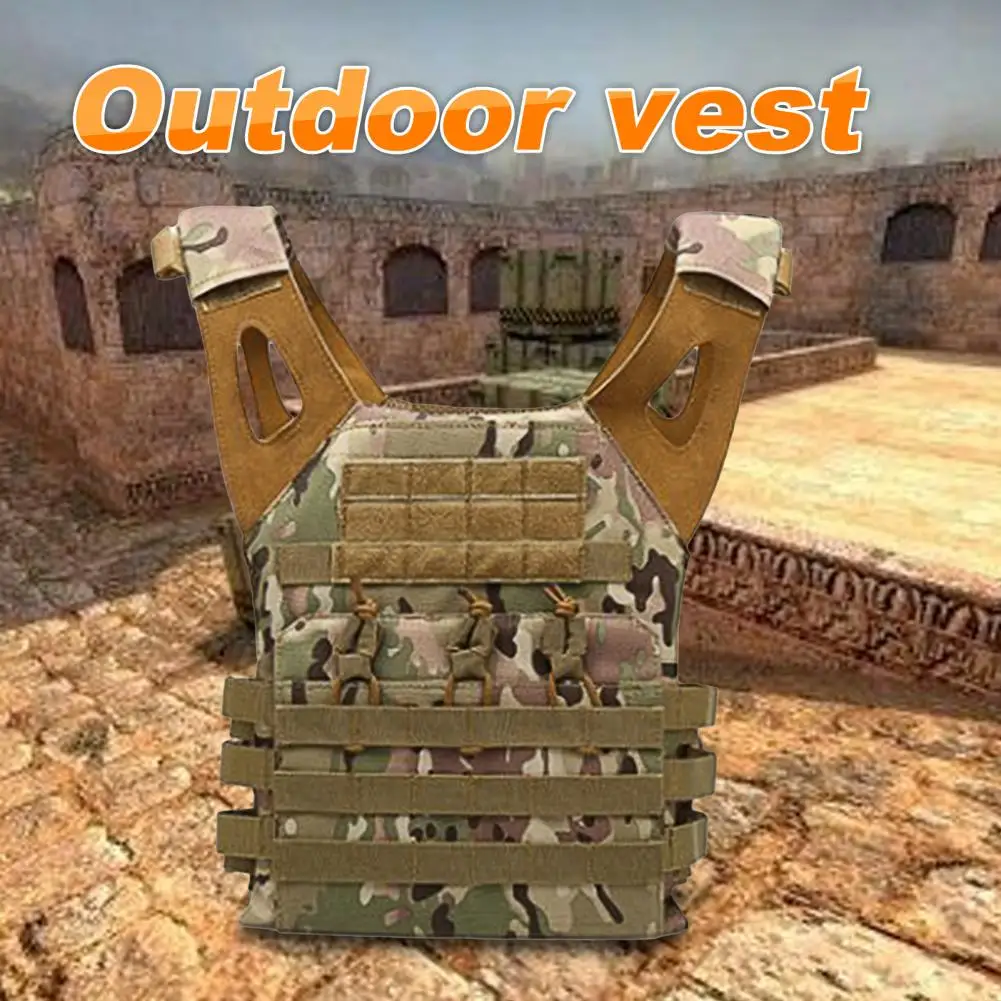 

Hunting Vest Adjustable Wear-resistant Ultra-Light Large Loading Capacity Molle Vest for Hiking