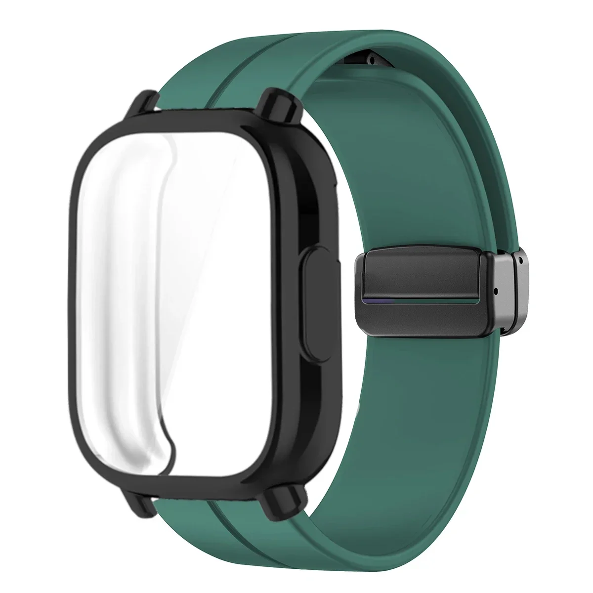 Enhanced TPU Case with Silicone Strap for Smartwatch Protection and Style