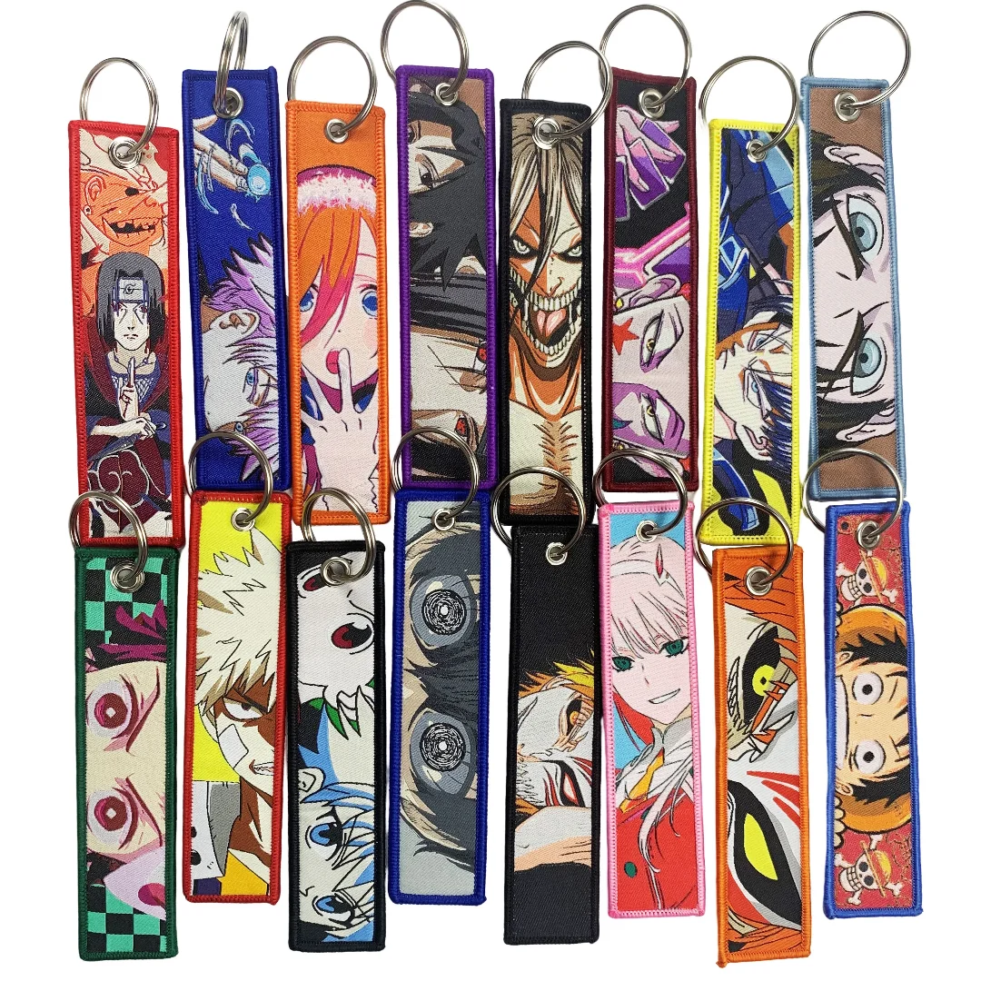 Stickerei Cool Eagle Schnabel Schlüsselbund Lanyard Anime Manga Serie Abzeichen Halter USB Anhänger Tragbare Schlüssel Lanyard Zubehör