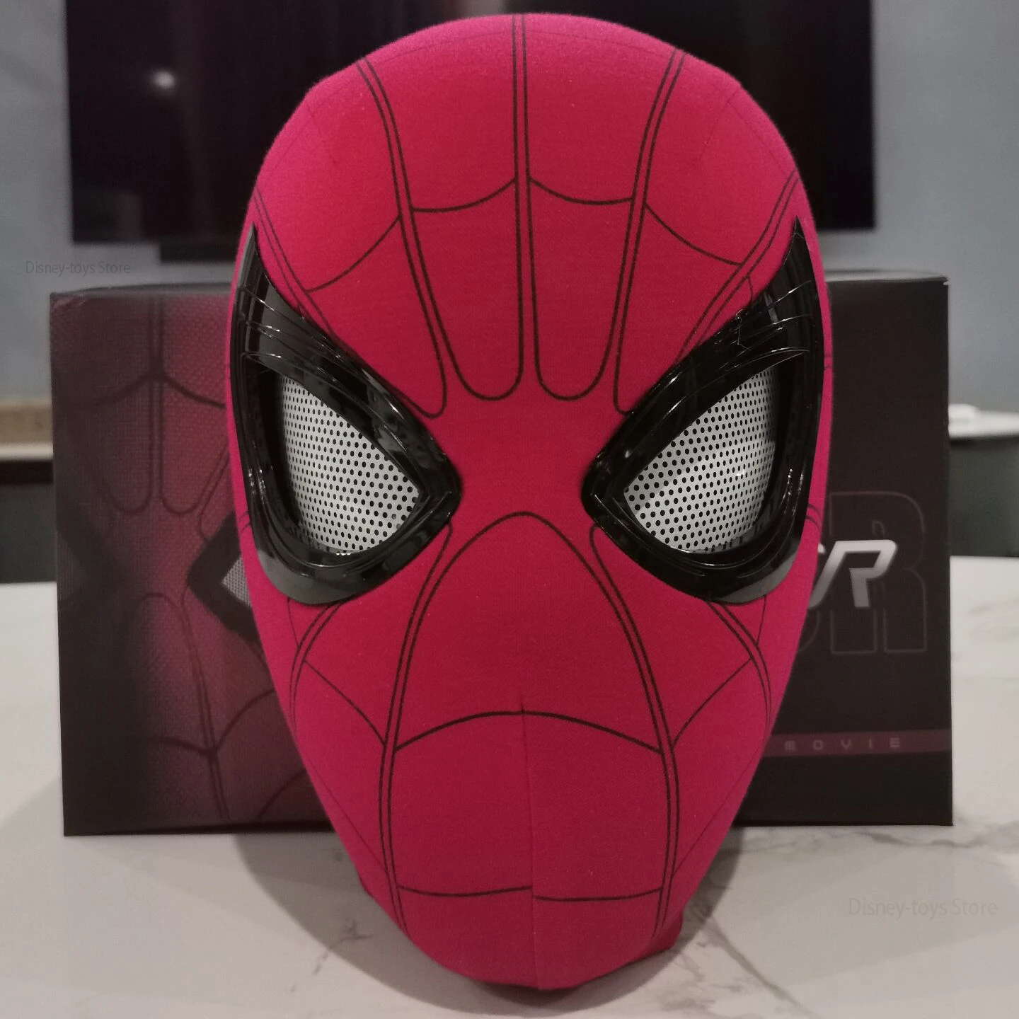 Spider Man máscara recarregável com olhos remotos, máscara móvel, cosplay decoração, brinquedos de presente, nenhum caminho para casa, luxo, novo