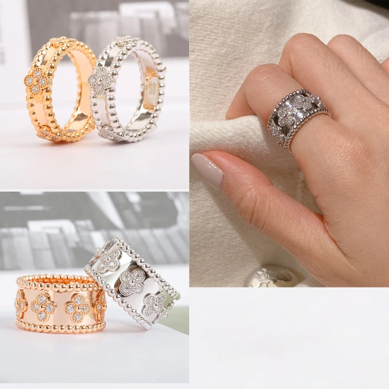 

Женское ювелирное изделие из серебра 925 пробы, с четырьмя листьями