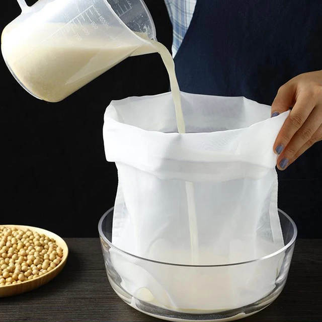 Sacs filtrants réutilisables en nylon pour lait de soja, lait végétal, thé, café, huile, yaourt – Filet filtrant de cuisine en maille pour aliments 1
