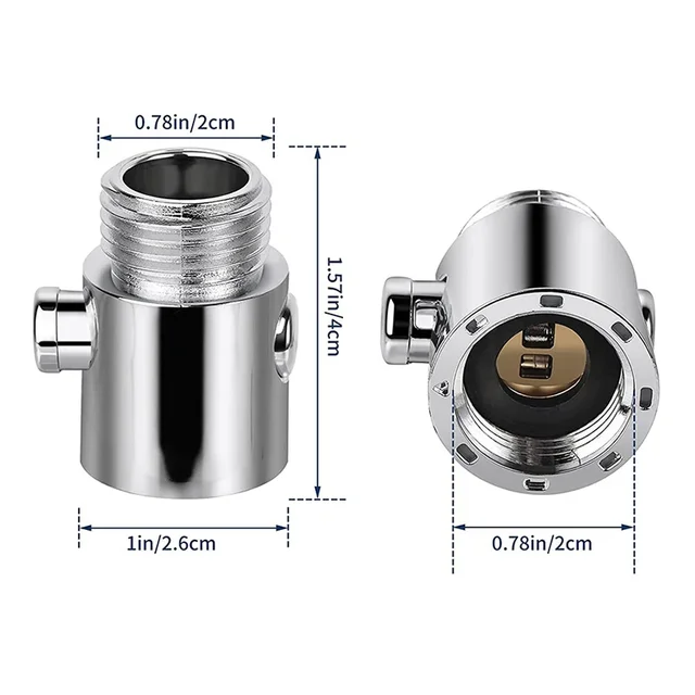 ABS Shower Head Arm Diverter Valve Bidet Sprayer Head Water Shut-Off Angle Valve Flow Regulator Stop Switch for Bathroom Parts 6