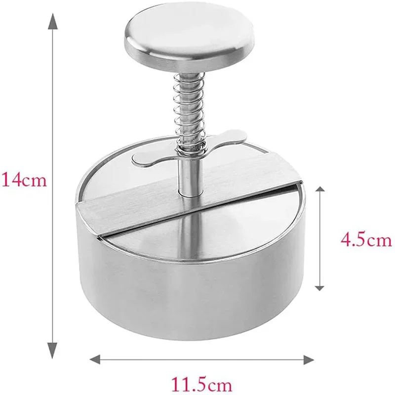 Description Picture 4 of itemRound Shape Non - Stick Hamburger Patty Mold, Burger Press, Cutlets, Hamburger Meat Beef Grill Smasher, Stainless Steel
