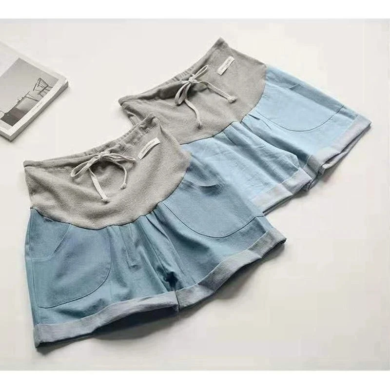Pregnancy Maternity Jeans Shorts Lace Pants For Pregnant Women Supporting Abdomen Pants Summer Fashion Shorts Clothing
