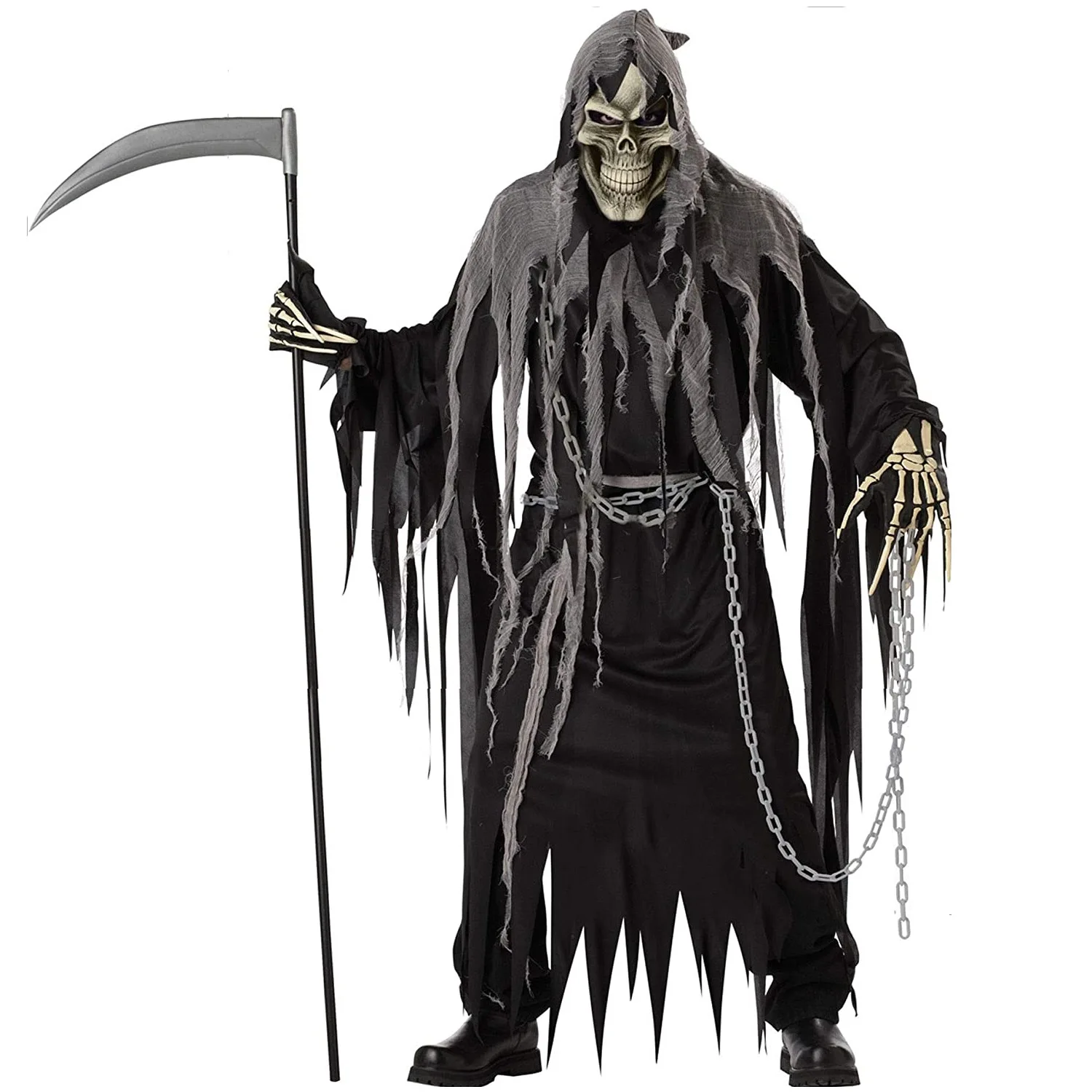 Halloween skeleton ghost cosplay costume adult horror death god costume cosplay robe costume cosplay fancy costume