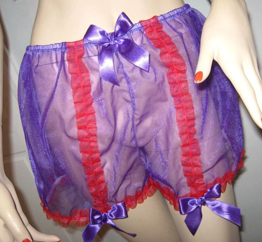 

Fashion Adult Giant Baby Sexy Girl Purple Organza Dress Lined with a Sissy Role Play Makeup Ball Maid Crossdressing