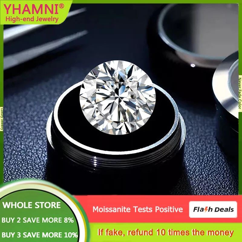 Luxury Solitaire Loose Moissanite Brilliant Round Cut 4.5mm 0.4ct D Color Diamond For Fine Jewelry With Certified GRA