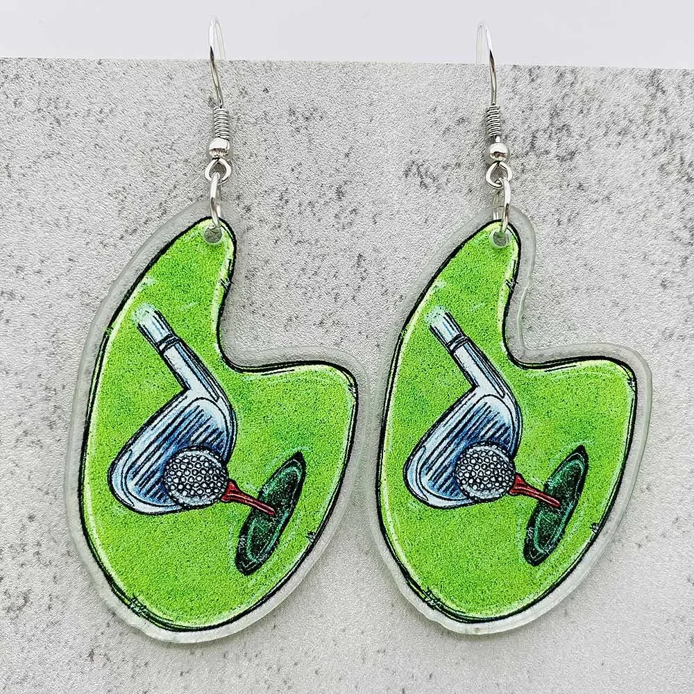 

New Creative Design of Golf Acrylic Earrings Ball Earring for Women Jewelry Gifts