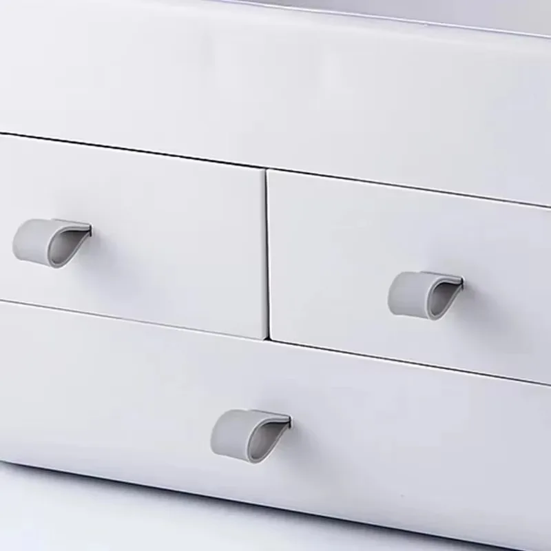 Dustproof Makeup Storage Box with Transparent Drawer Multi-layer Storage Holder for Dressing Table Skincare Jewelry Organizer