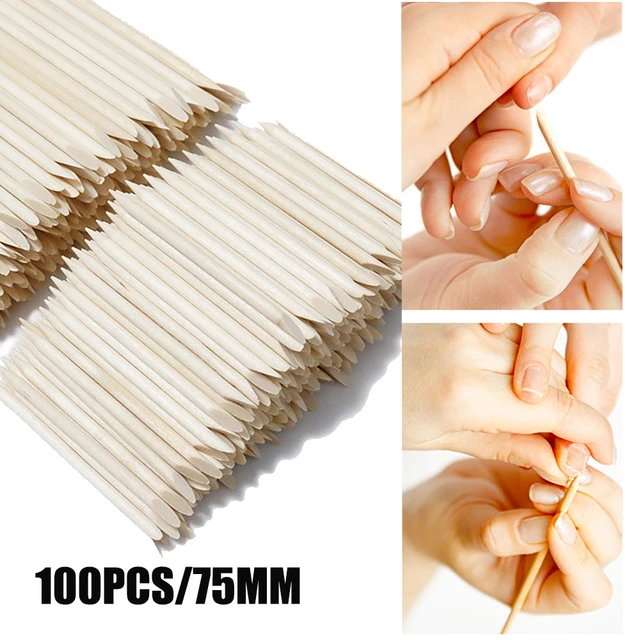 100PCS/Bag Wooden Cuticle Pusher Nail Art Cuticle Remover Wood Sticks for  Cuticle Removal Manicure Nail Art Tools - China Wooden Cuticle Pusher and  Nail Art price | Made-in-China.com