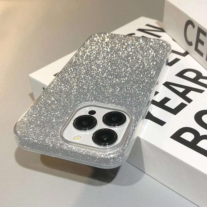 thumbnail image 1 of Glitter Bling Gradient Hard PC Thicken Case For iPhone 11 12 13 14 15 Pro Max Mini 7 8 Plus X XR XS SE Shockproof Bumper Cover, 1 of 5